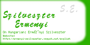 szilveszter ermenyi business card